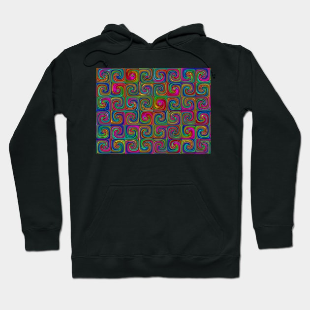 Vibrant Abstract Art Spirals Hoodie by pinkal